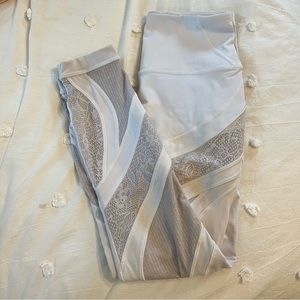 White Lululemon lace leggings